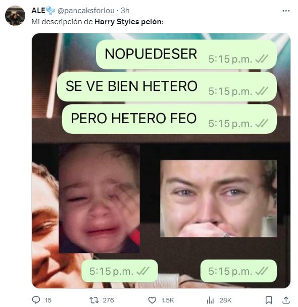 Memes por Harry Styles pelón