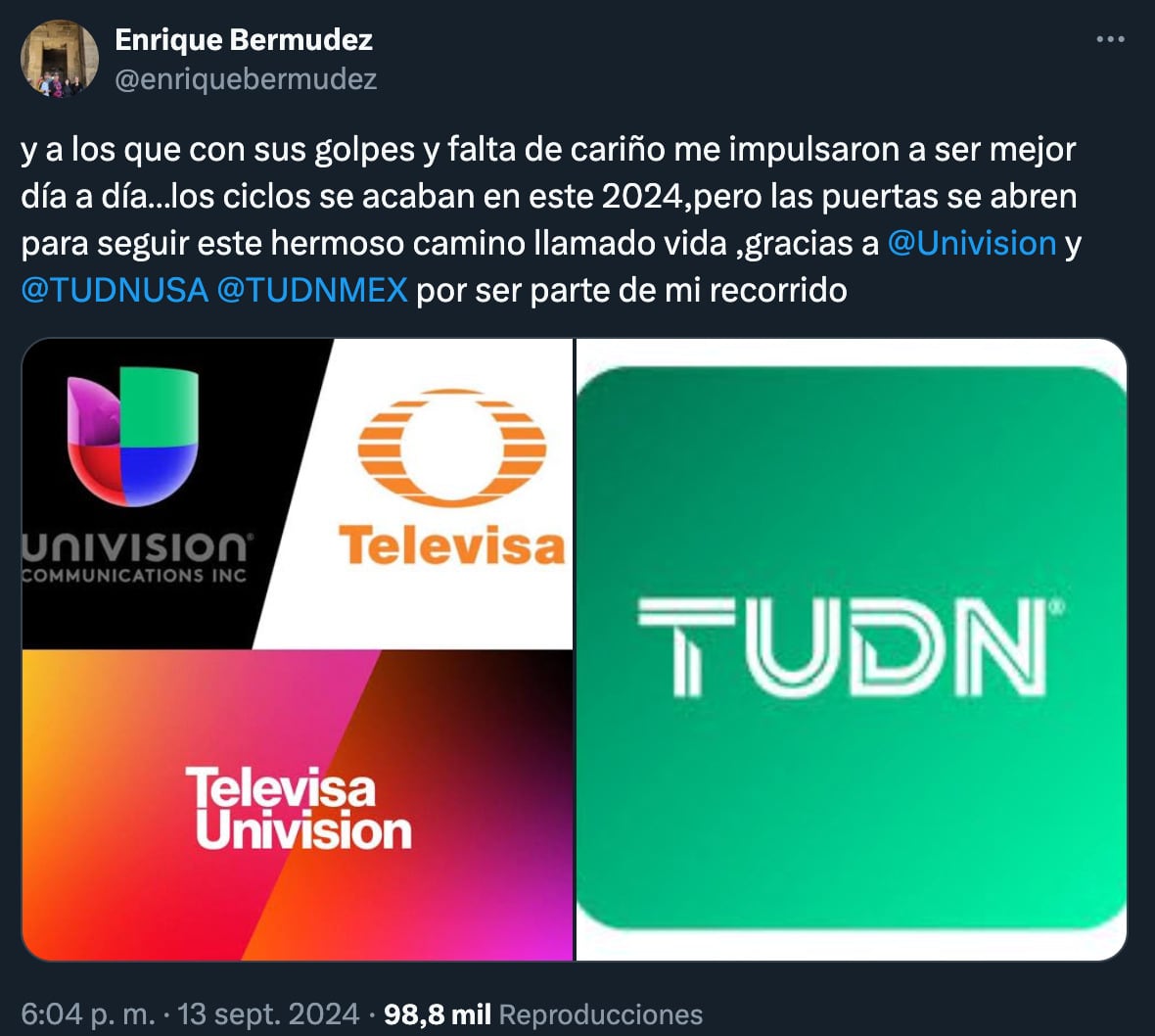 Perro Bermúdez dice adiós a Televisa