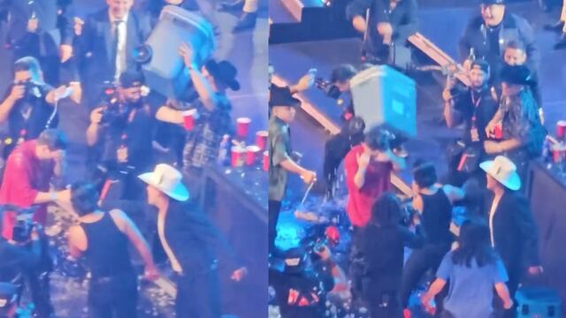 Eduin Caz de Grupo Firme golpea a hombre