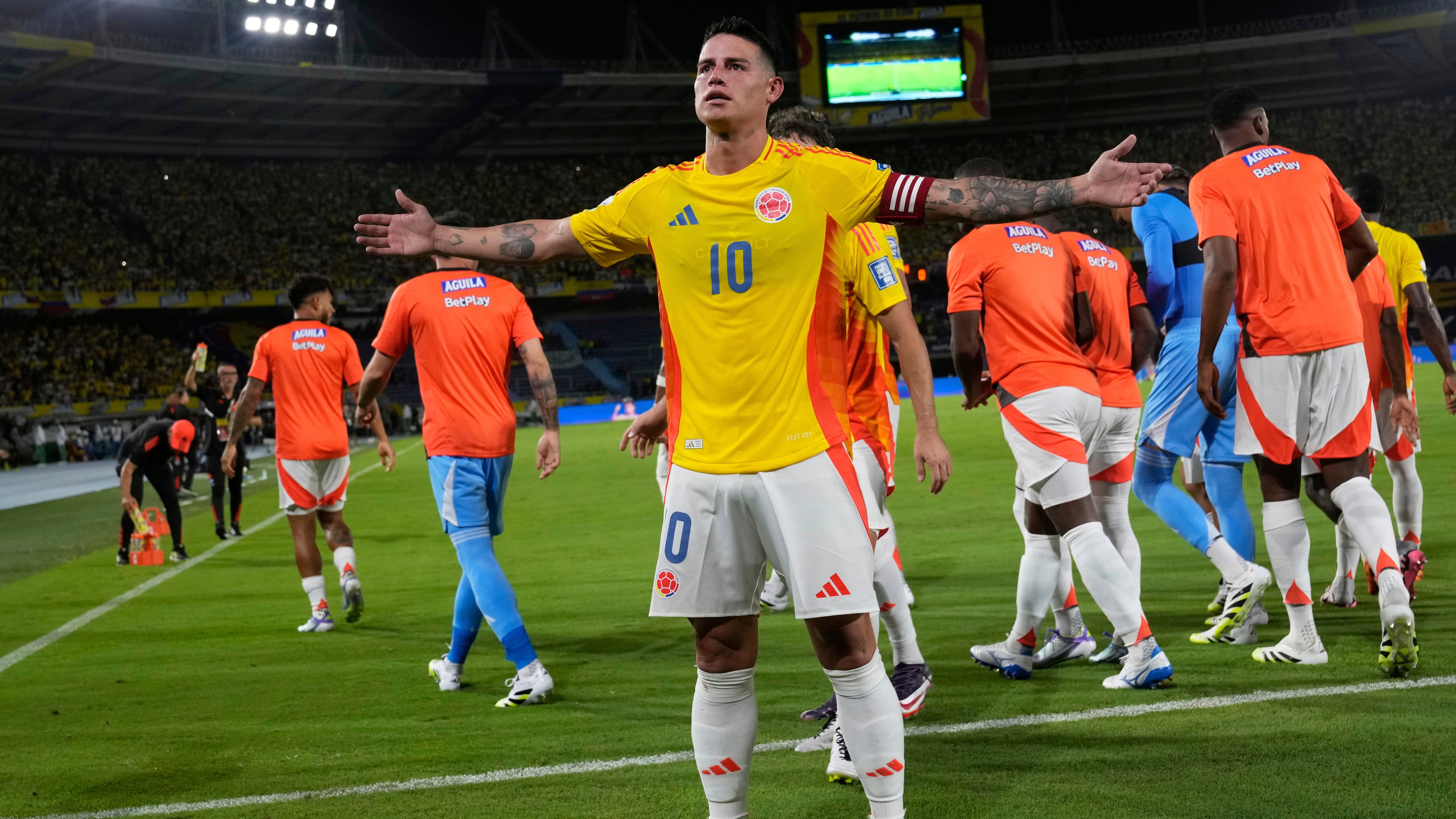 James Rodríguez con la selección de Colombia