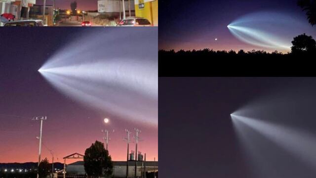 Luz vista en el cielo de Hermosillo