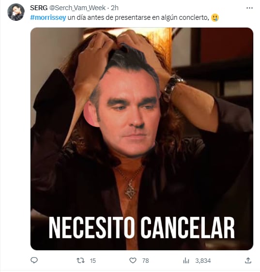 Memes porque Morrissey pospuso concierto en el Palacio de los Deportes