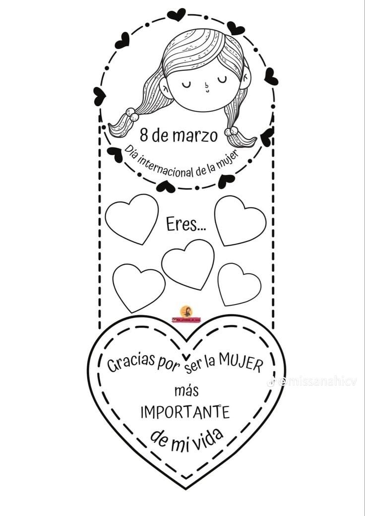 Dibujos del 8 de marzo para colorear por el Día Internacional de la Mujer