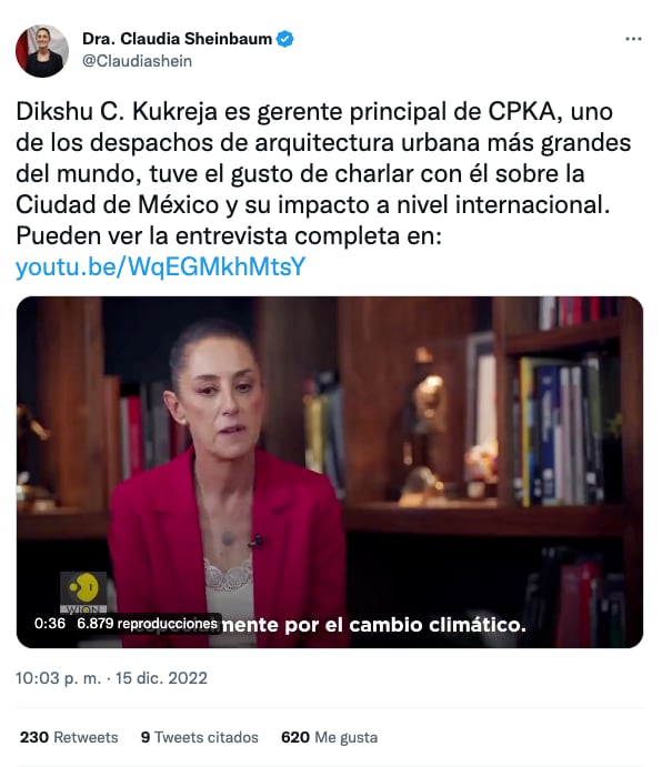 Claudia Sheinbaum presume su inglés en entrevista