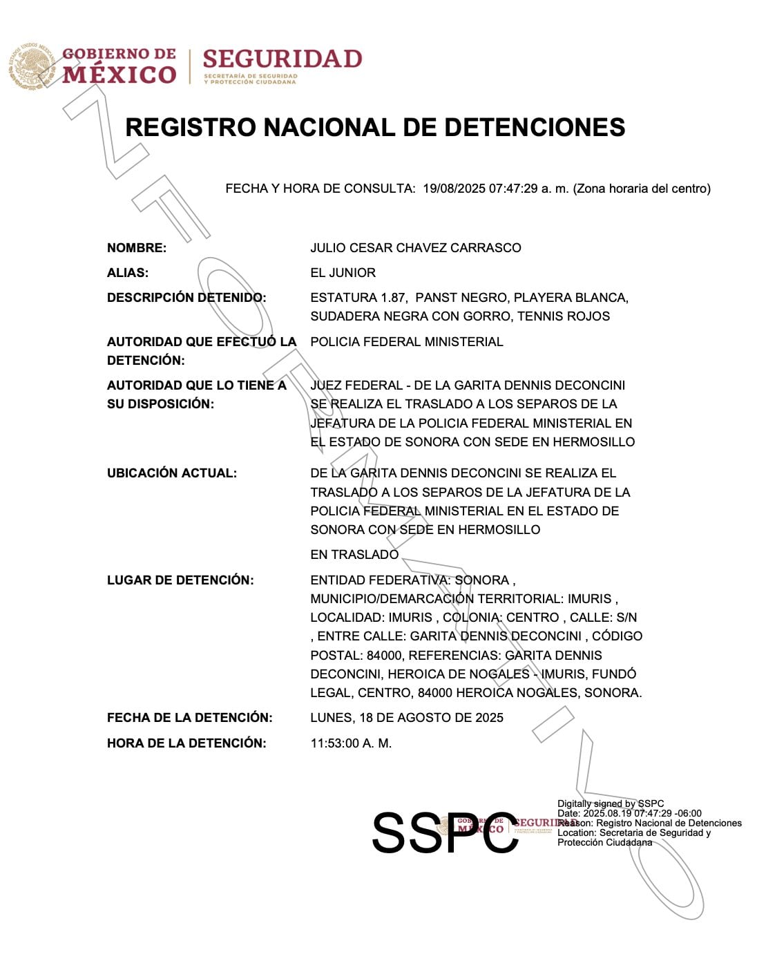 Julio César Chávez Jr, deportado a México