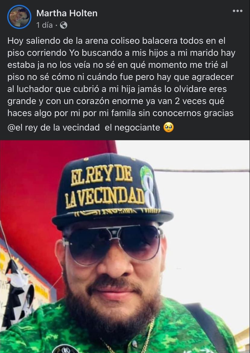 Martha Holten agradeció el gesto de Fresero Jr. al proteger a su hija durante la balacera.