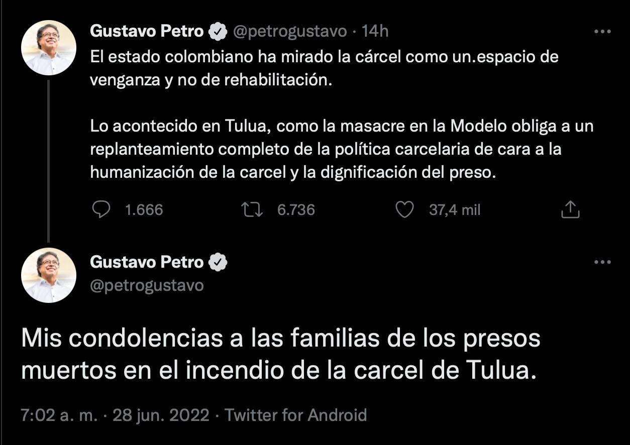 Mueren 51 presos durante incendio en cárcel de Colombia; 30 más resultaron heridos