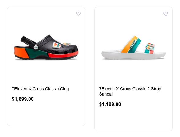 Precio de Crocs de 7 Eleven