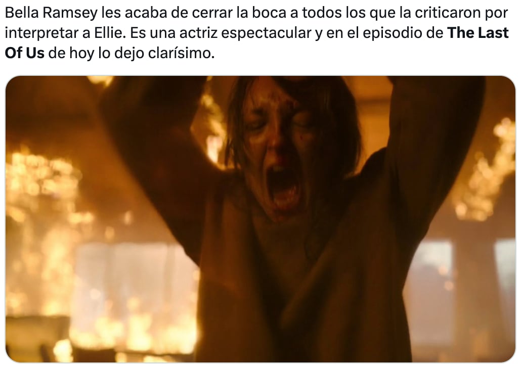 Memes lloran con Bella Ramsey el capítulo de The Last of Us