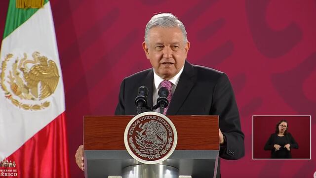 AMLO durante su conferencia mañanera de este lunes 28 de octubre.