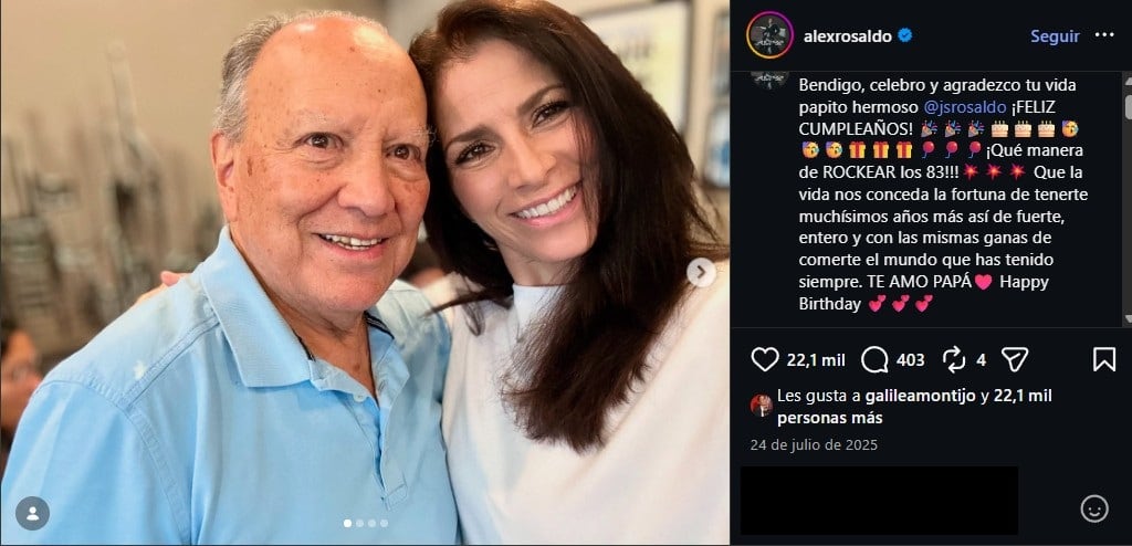 La última publicación de Alessandra Rosaldo con Jaime Sánchez Rosaldo