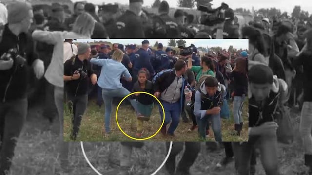 Piden prisión para Petra Laszlo, camarógrafa que agredió a migrantes sirios en Hungría