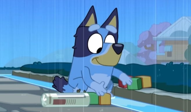 Bluey construye una presa
