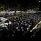 Madres buscadoras avanzan al Estadio Banorte en protesta por desaparecidos