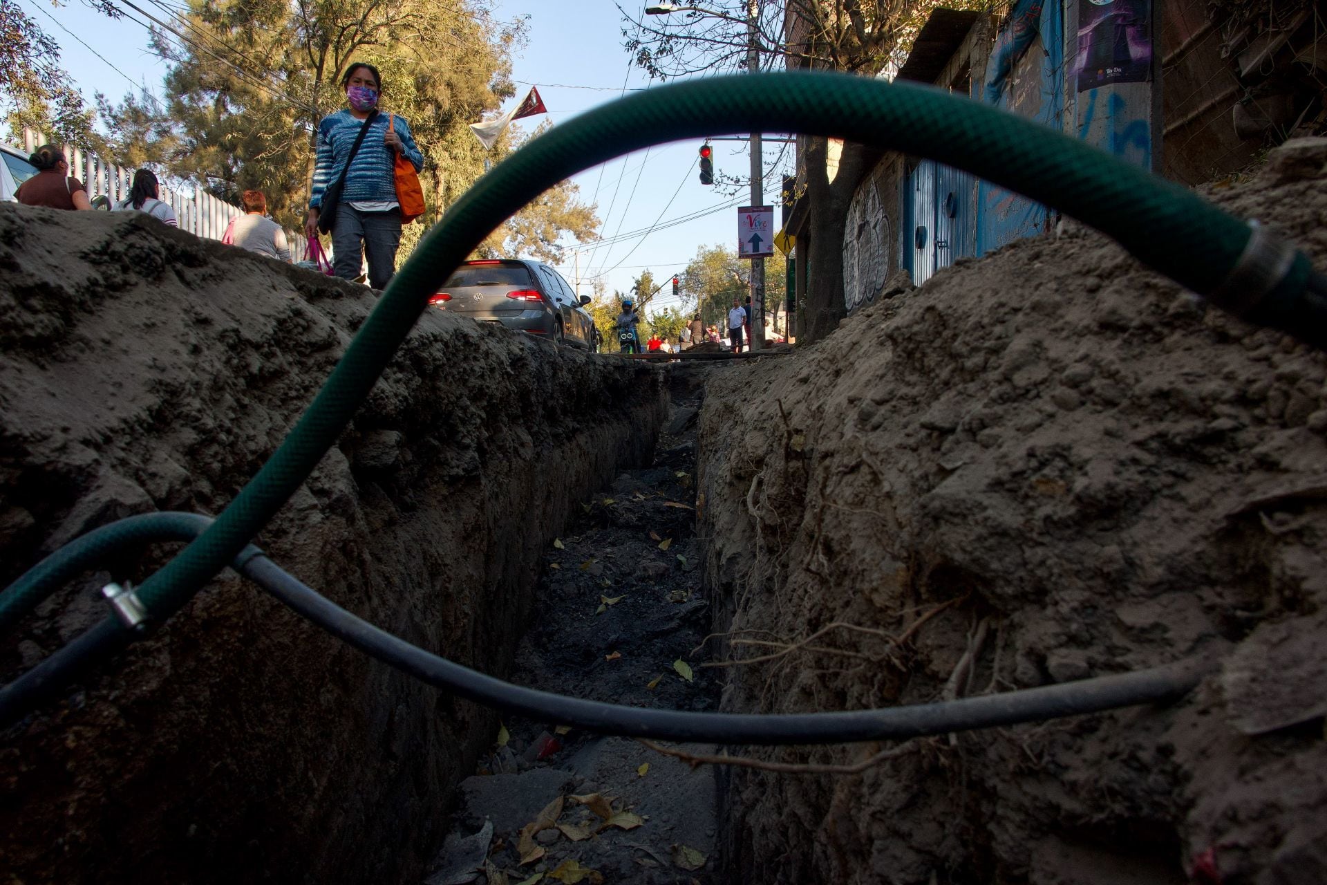Bloqueo en San Gregorio Atlapulco, Xochimilco