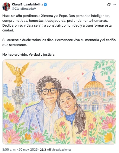 Clara Brugada recuerda a sus colaboradores asesinados