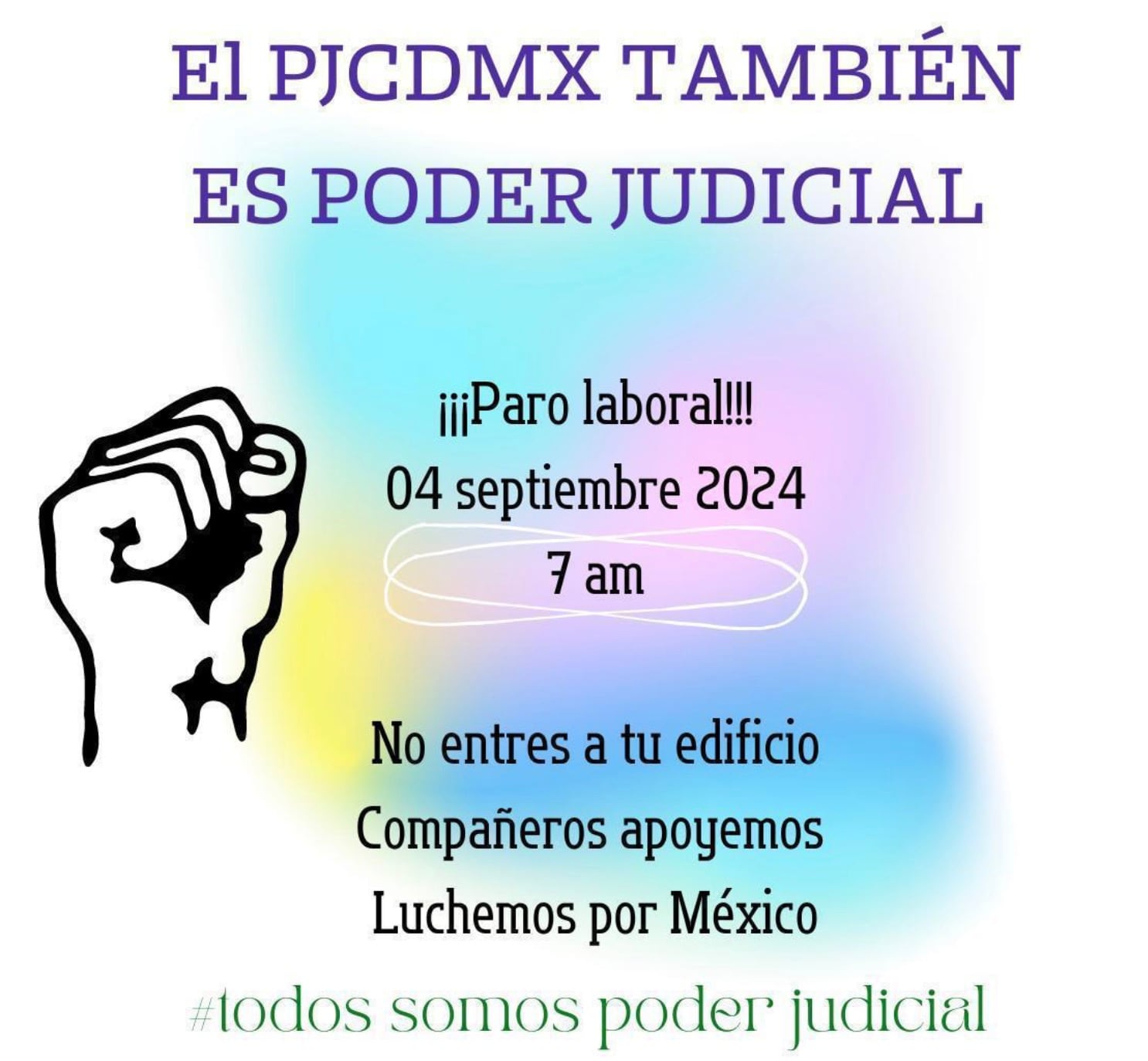 Poder Judicial de CDMX convocó a paro de labores en protesta contra reforma al Poder Judicial