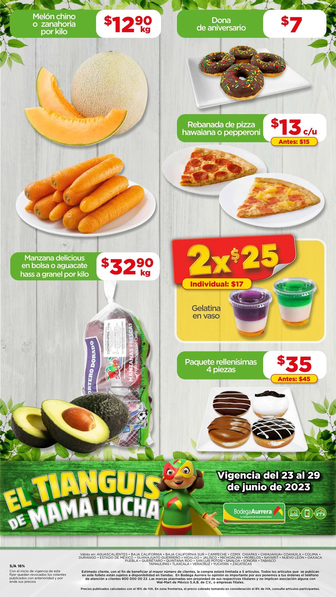 Tianguis Bodega Aurrerá frutas y verduras: Las mejores ofertas hasta el 29 de junio