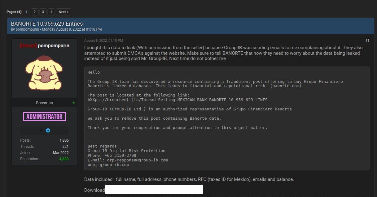 No sólo BBVA: también se habría filtrado la base de datos de Banorte, con nombres y datos de clientes