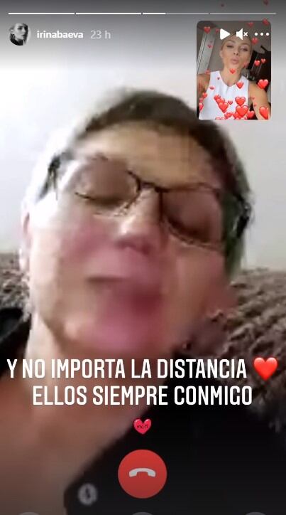 Irina Baeva y su mamá
