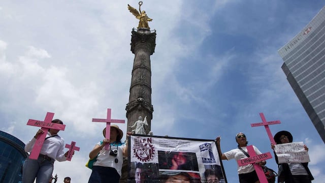 Manifestación contra los feminicidios en la CDMX.