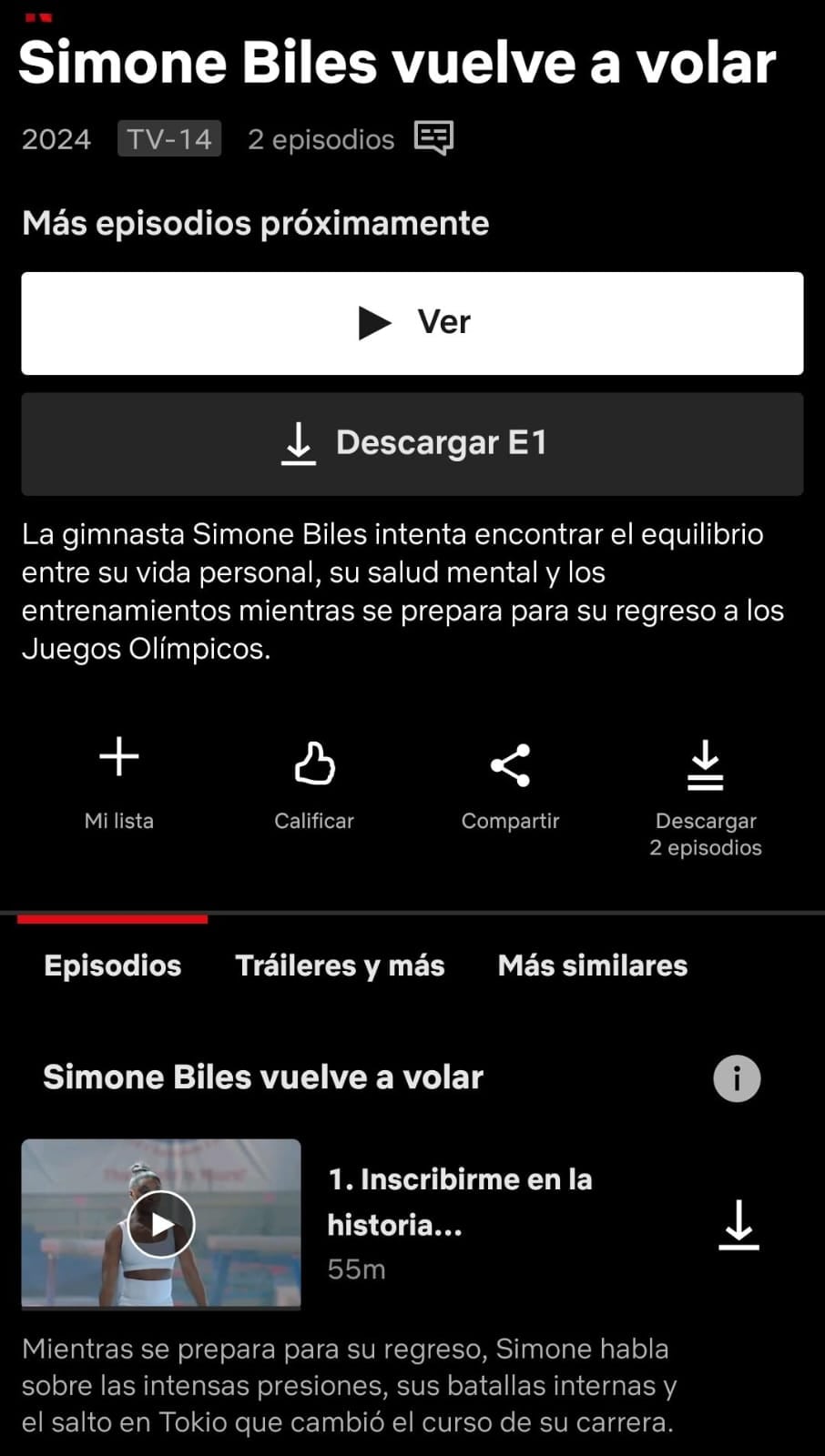 La docuserie de Simone Biles llega a Netfix