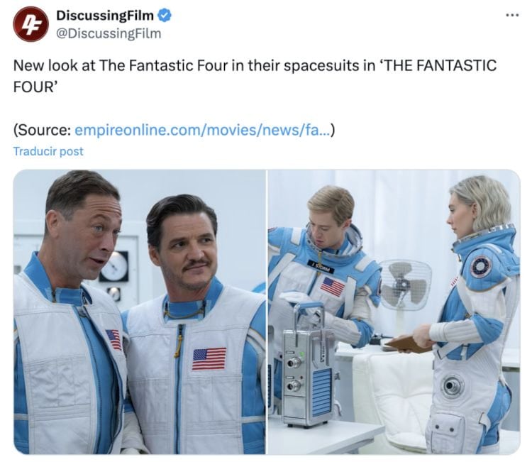 Pedro Pascal en Los 4 Fantásticos