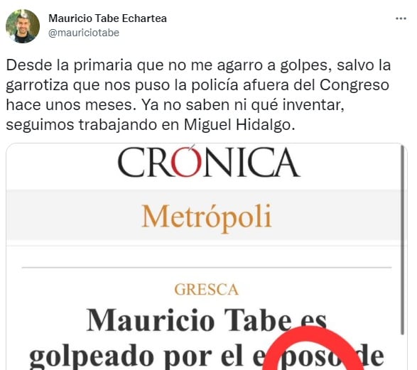 Mauricio Tabe, TUIT