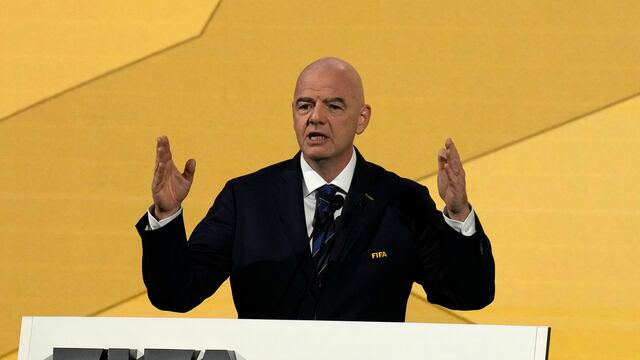 Gianni Infantino en el Congreso de la FIFA.