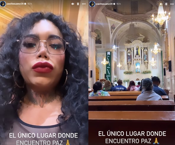 Paola Suárez encuentra la paz en la iglesia
