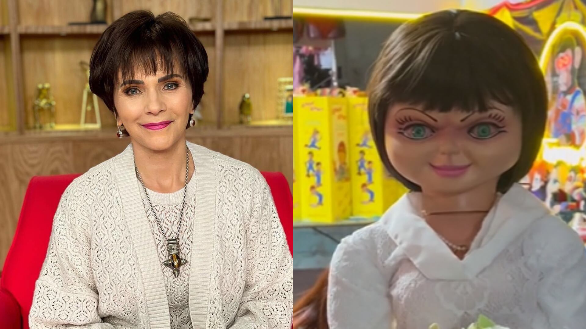 Comparativa de Pati Chapoy y la novia de Chucky.