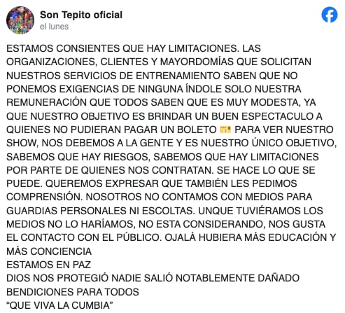 Son Tepito oficial se pronuncia tras pelea en feria de Toluca