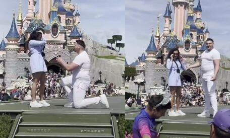 Pareja arruina propuesta de matrimonio