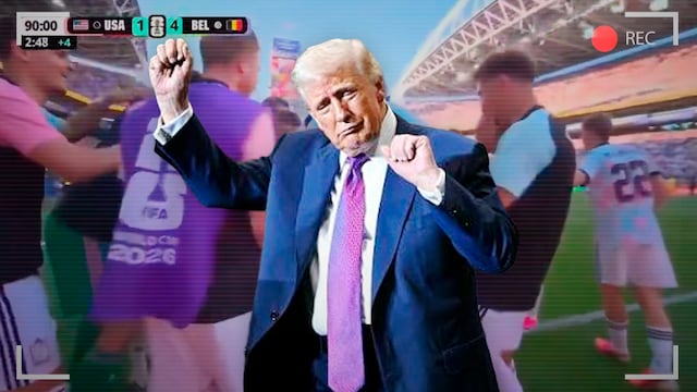 Bélgica celebra goliza a Estados Unidos con baile de Donald Trump.