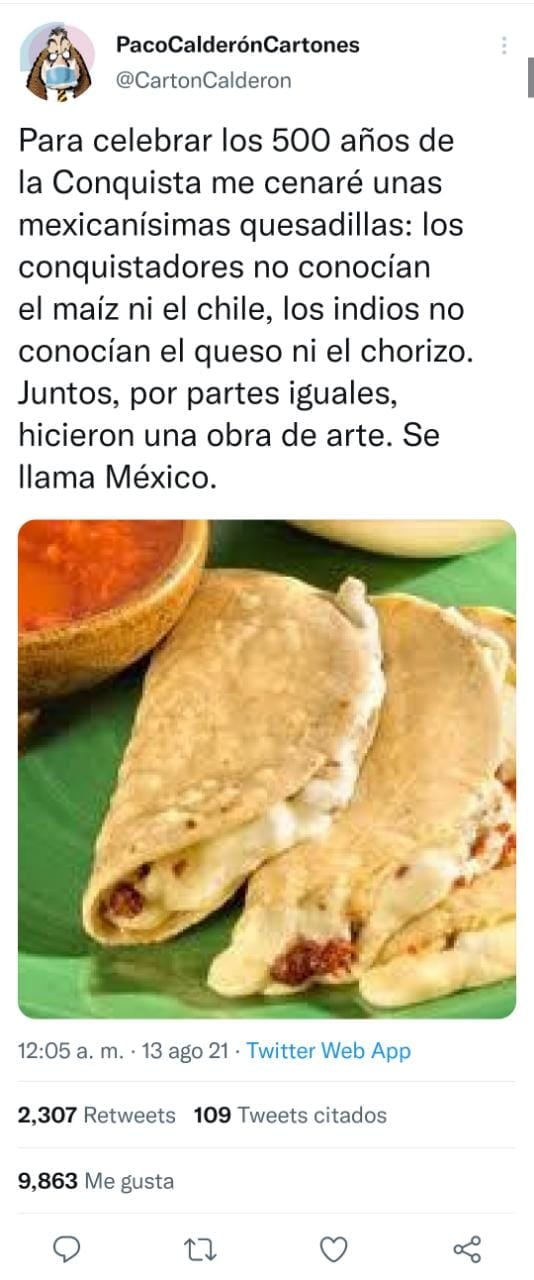 Publicación de Twitter