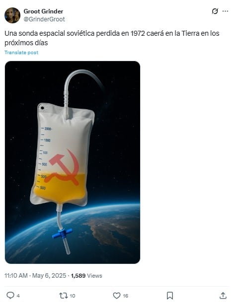 Memes por la caída de la Sonda Kosmos 482