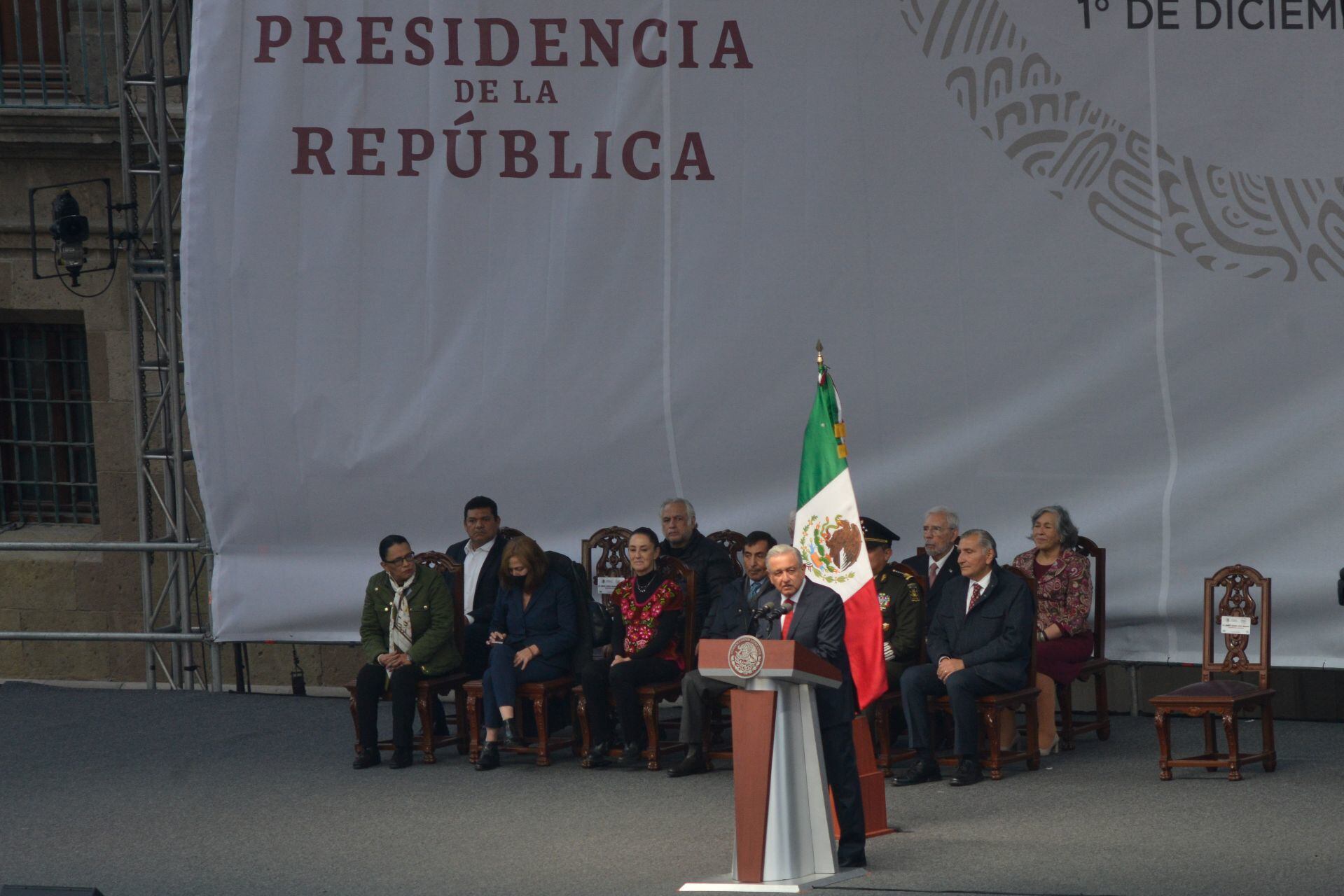 AMLO desde el Zócalo de la CDMX