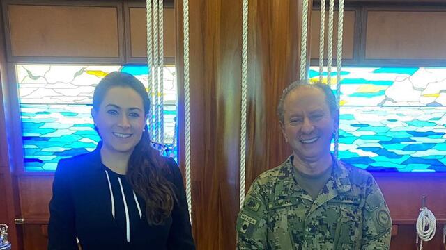 Tere Jiménez se reunió con Rafael Ojeda, titular de la Marina, para afinar estrategia de seguridad en Aguascalientes