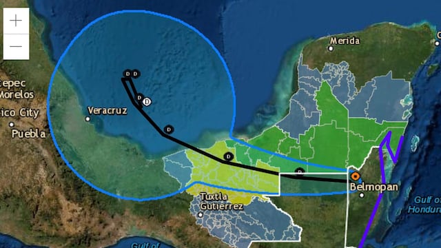 La CNPC informó que el huracán Lisa provocará lluvias fuertes en la Península de Yucatán.