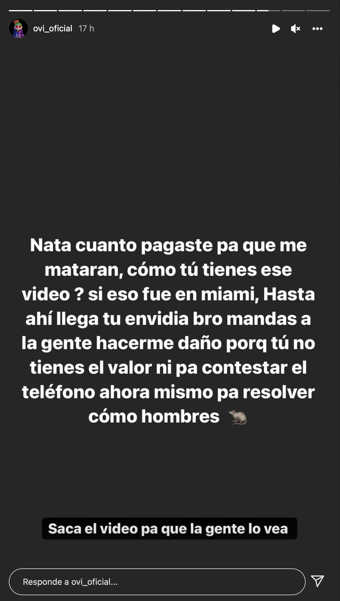 Ovi le responde a Natanael Cano: “Por eso no pegas”