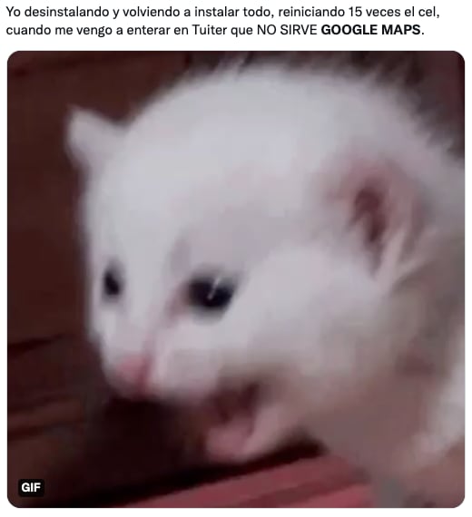 Memes sobre la caída de Google Maps