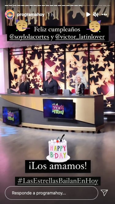 Festejan a Lolita Cortes y Latín Lover (Instagram)