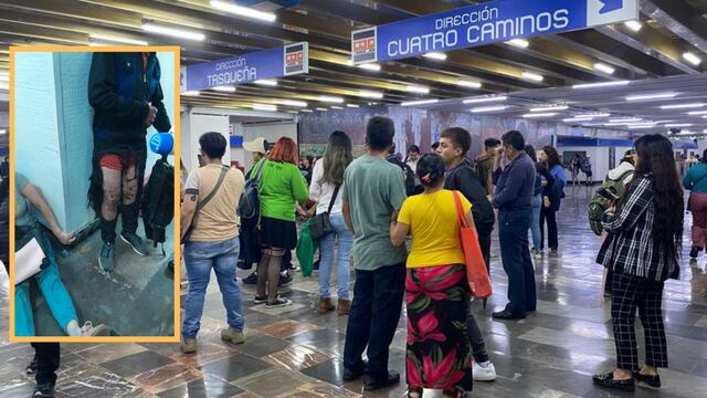 Usuarios del Metro CDMX sufren quemaduras por corto circuito