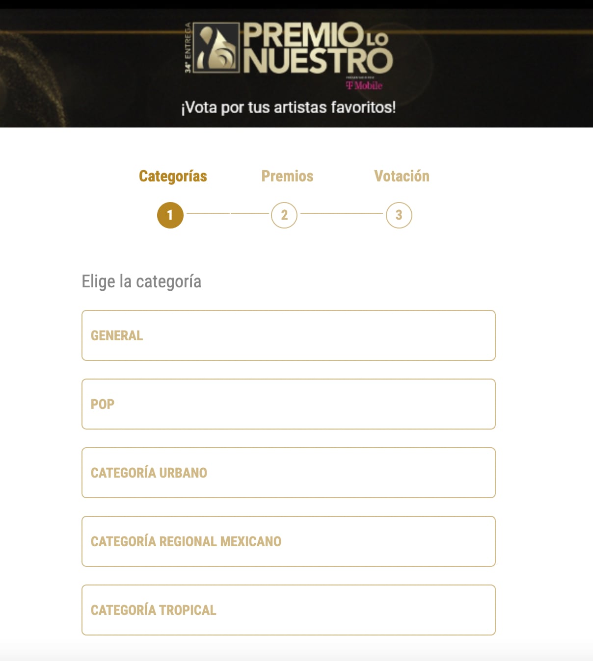 Categorías para votar en Premios Lo Nuestro 2022