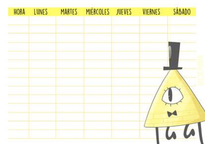 Horario escolar de Gravity Falls para imprimir: 3 plantillas para el regreso a clases 2024