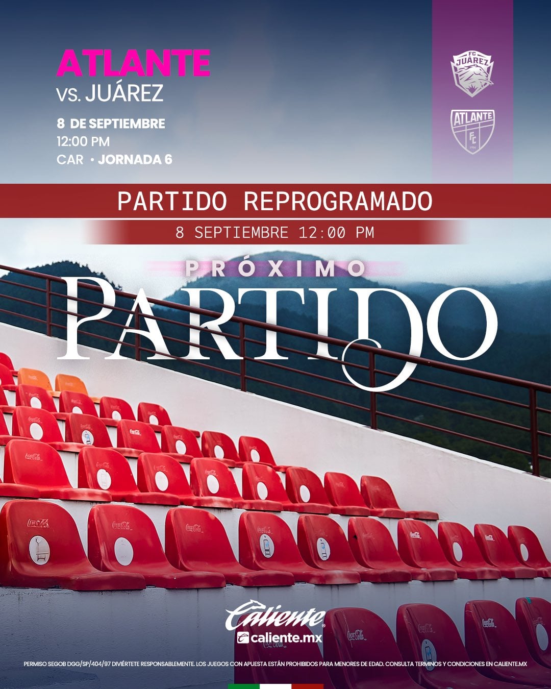 Atlante vs FC Juárez se jugará el martes 8 de septiembre