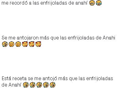 Flautas de Thalía recuerdan las enfrijoladas de Anahí.