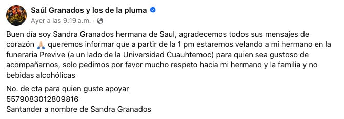 Saúl Granados dejó un concierto pendiente antes de morir; fue encontrado sin vida en San Luis Potosí