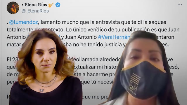 María Elena Ríos acusa a la periodista Lourdes Mendoza de manipular entrevista
