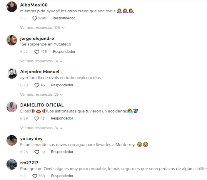 Reacciones a los supuestos OVNIS captados en el mar de Campeche